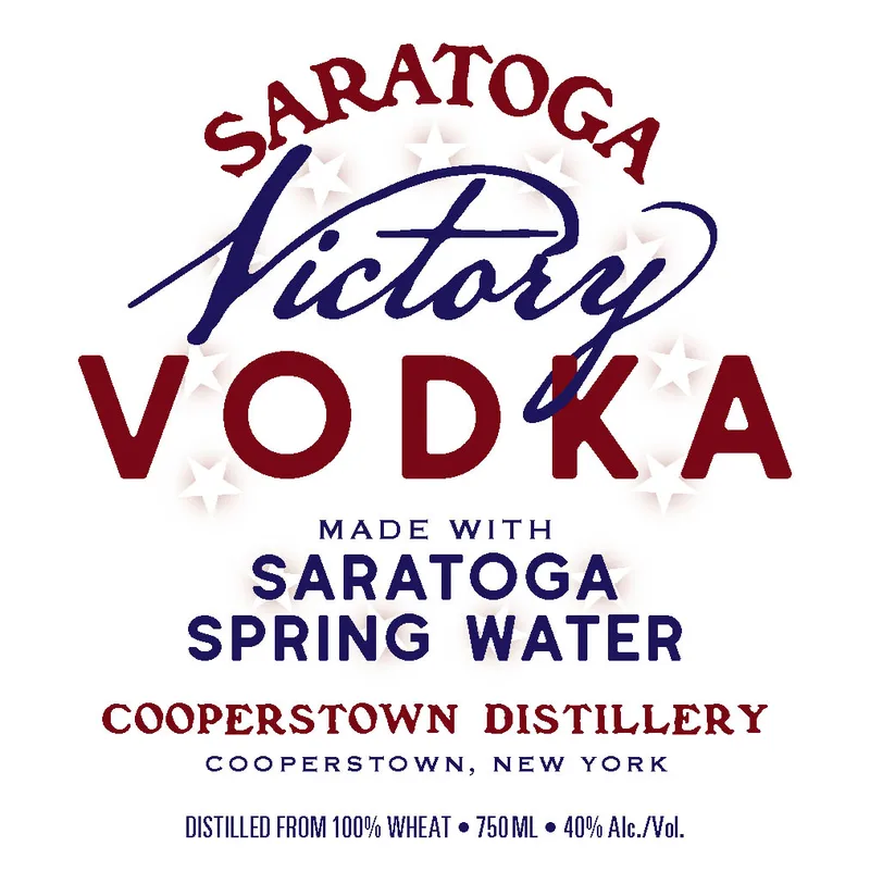 Saratoga Victory Vodka label