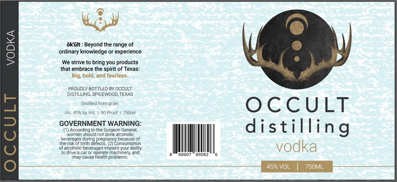 Occult Distilling Vodka