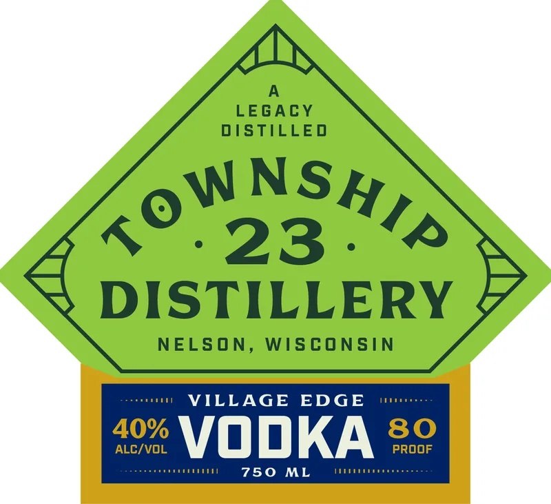 Village Edge Vodka label