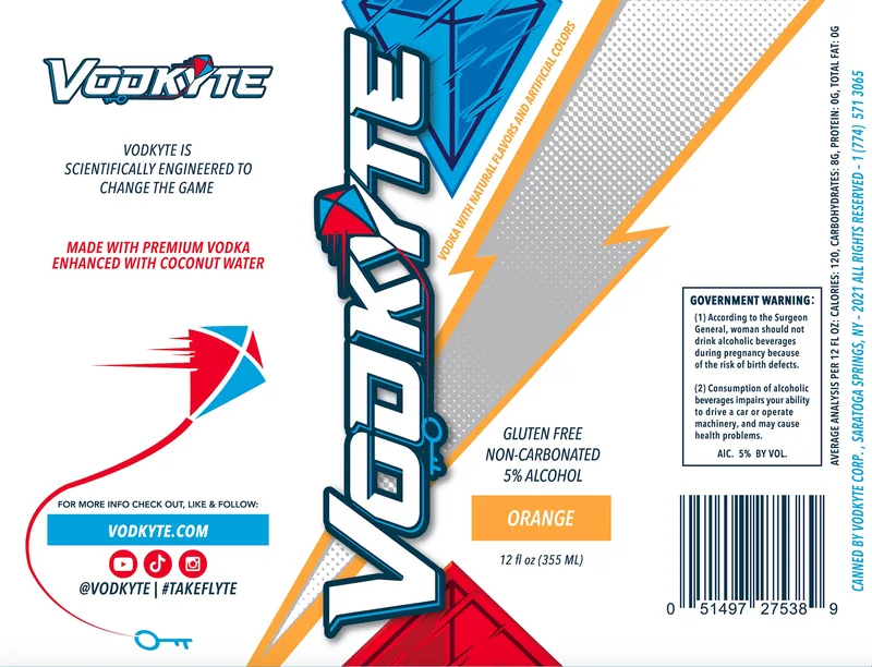 Vodkyte Orange label