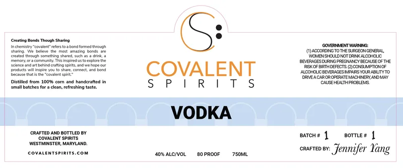 Covalent Spirits label