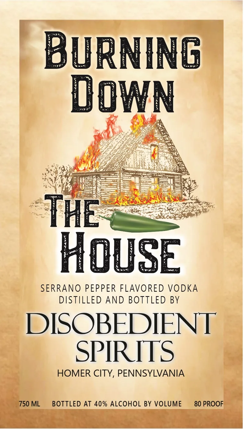Burning Down The House Serrano Pepper Flavored Vodka