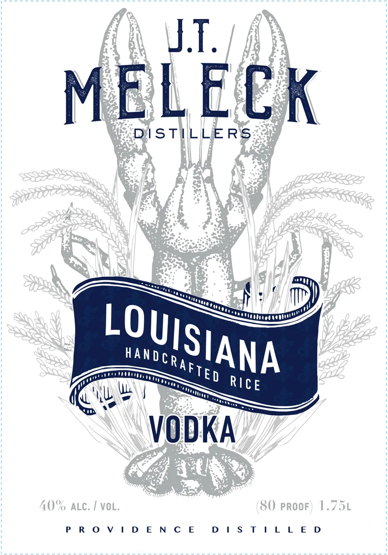 J.T. Meleck Louisiana Handcrafted Rice label