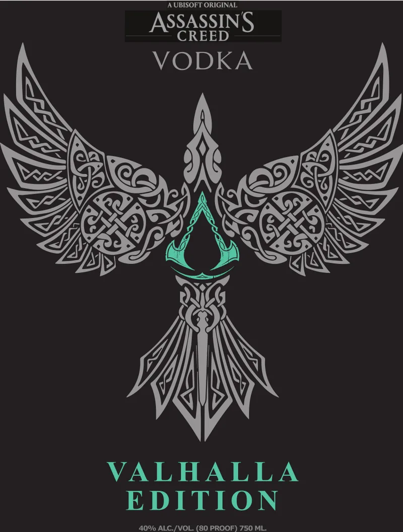 Assassin's Creed Vodka Valhalla Edition label