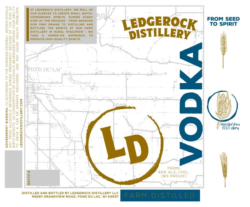 Ledgerock Distillery Vodka