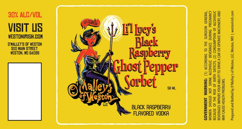 L'il Lucy L'il Lucy's Black Raspberry Ghost Pepper Sorbet label