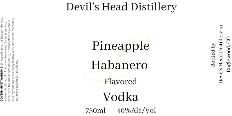 Devil's Head Distillery label