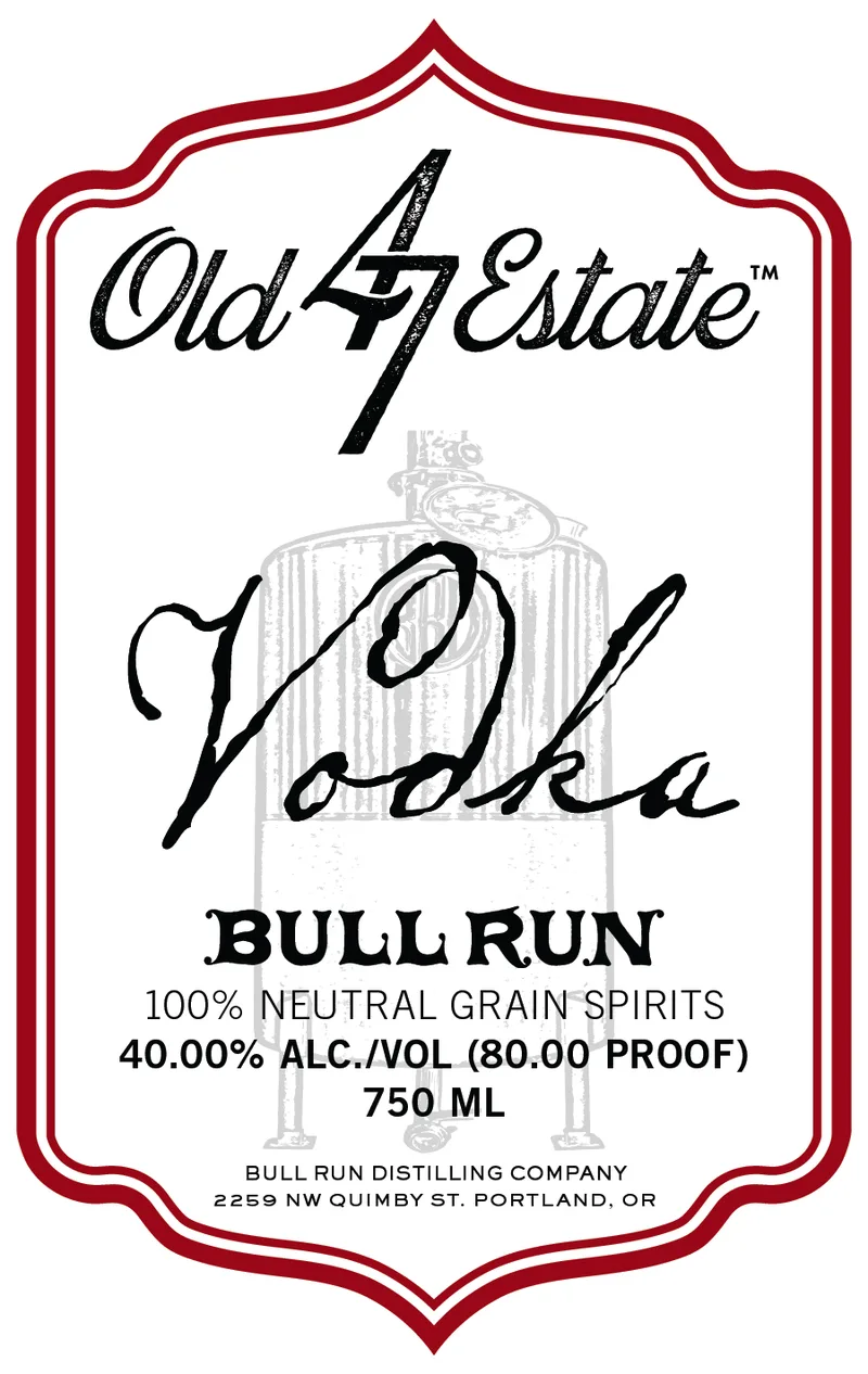 Old 47 Estate Bull Run label