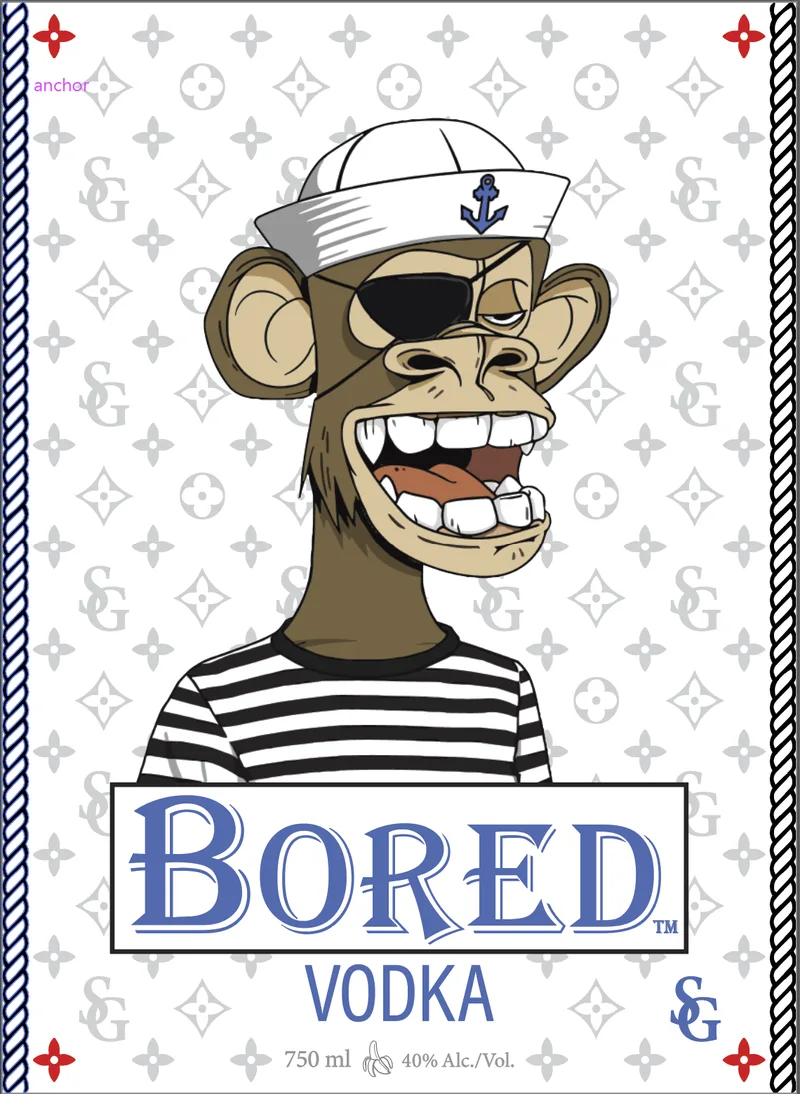 Bored Vodka label