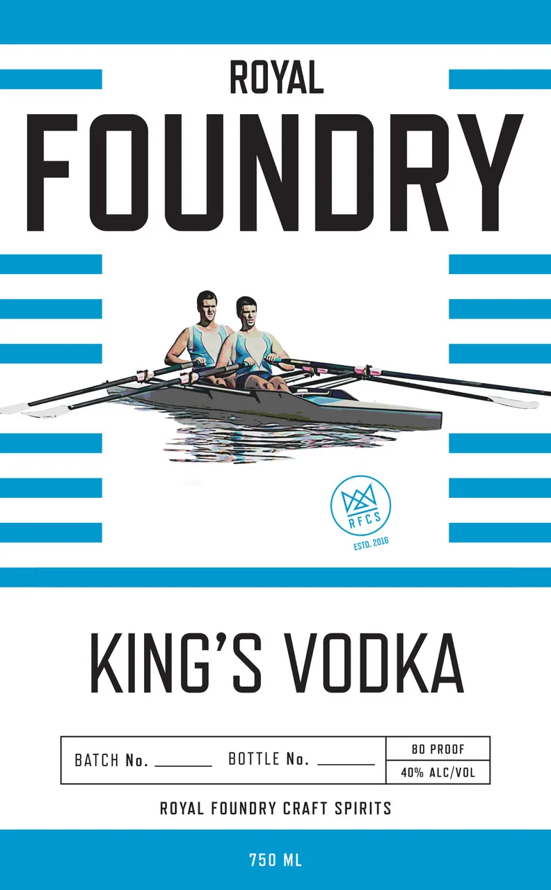 Royal Foundry Craft Spirits King's Vodka label