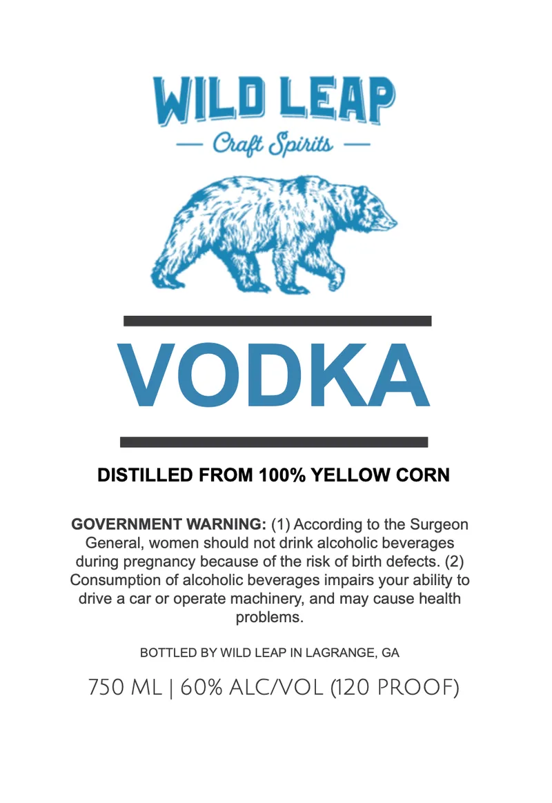 Wild Leap Craft Spirits label