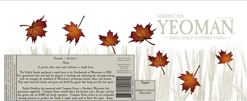 American Yeoman Maple Flavored Vodka