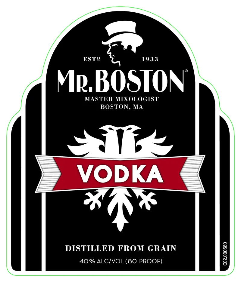 Mr Boston label