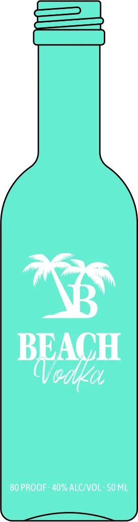 Beach Vodka label