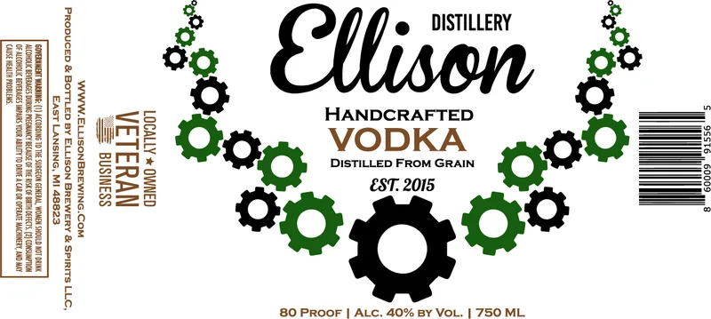Ellison Distillery label
