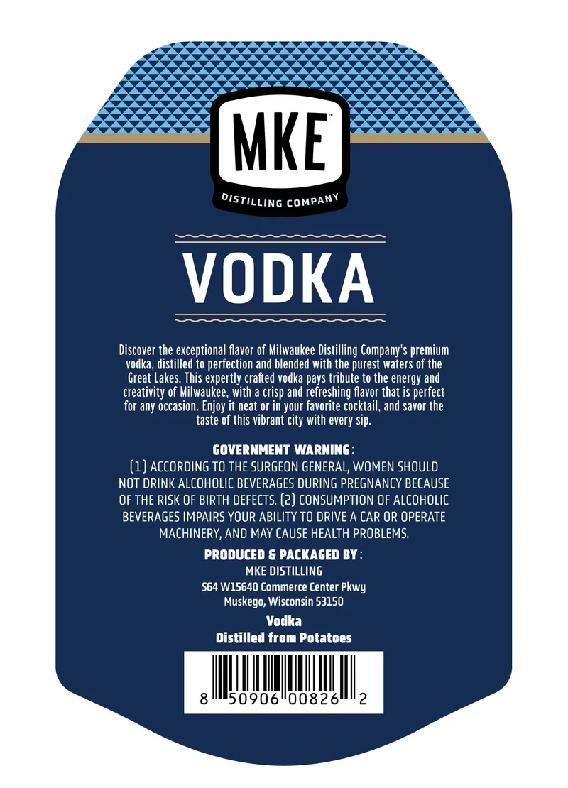 Mke Distilling Company label
