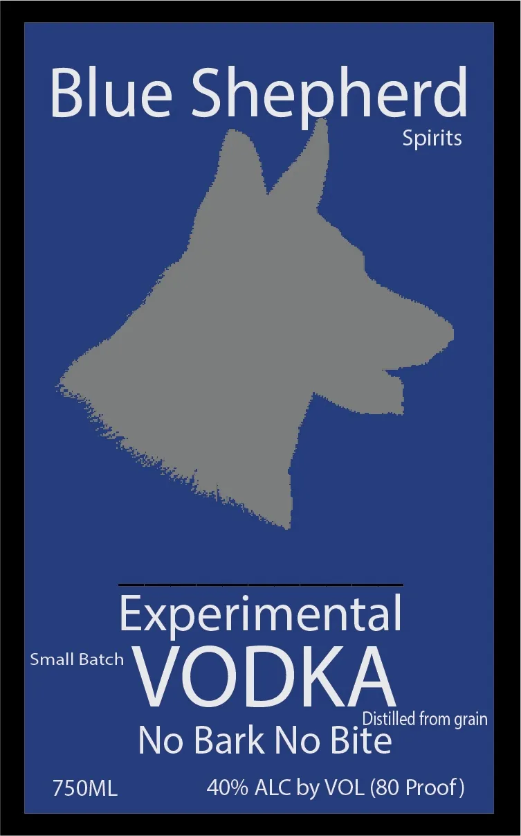 Blue Shepherd Spirits label