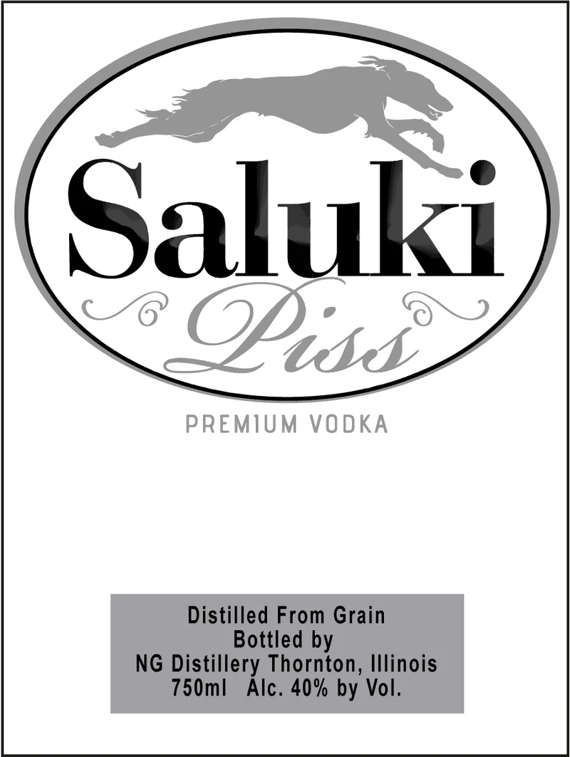 Saluki Piss label