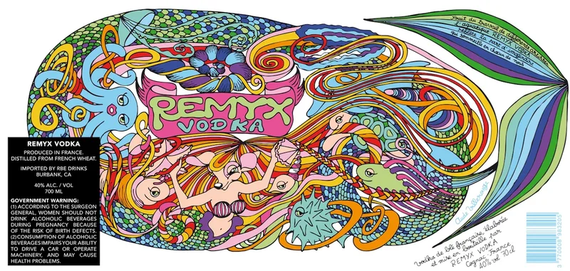 Remyx Vodka label