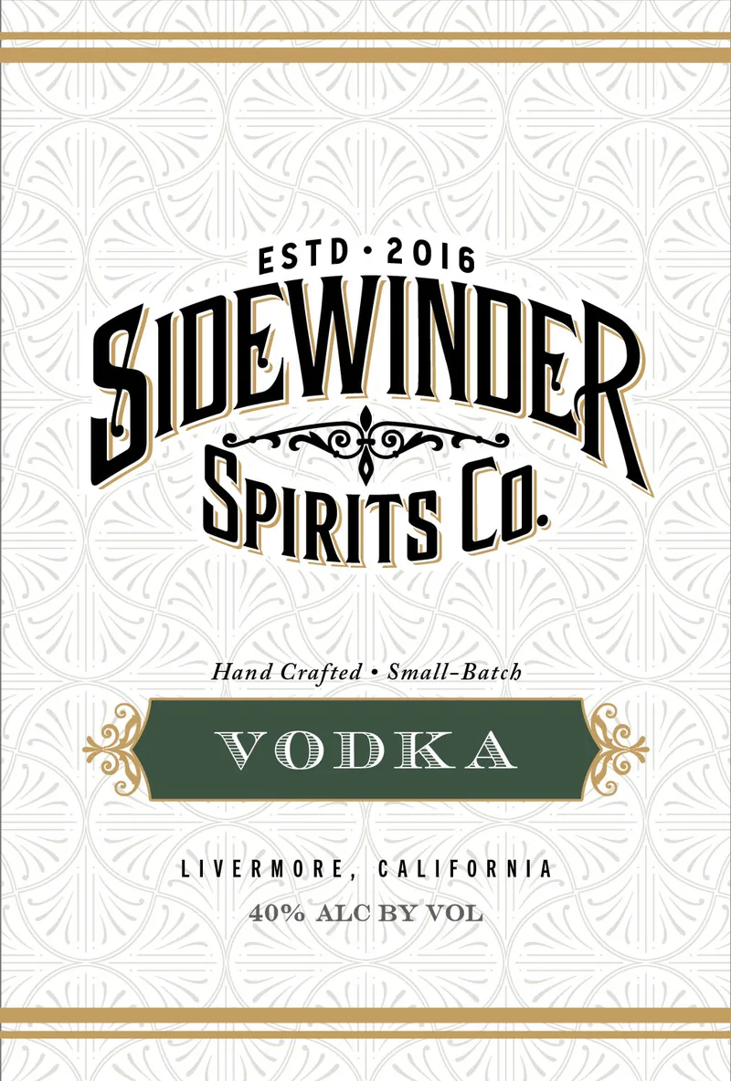 Sidewinder Spirits CO. label