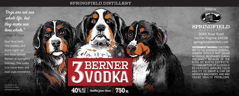 3 Berner Vodka label