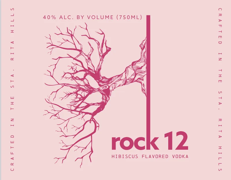 Rock 12 Hibiscus Flavored Vodka label