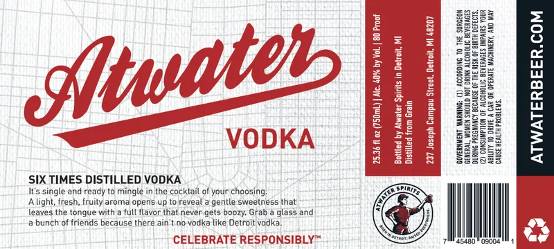 Atwater Spirits label