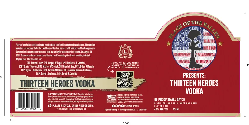 Flags Of The Fallen Presents: Thirteen Heroes Vodka
