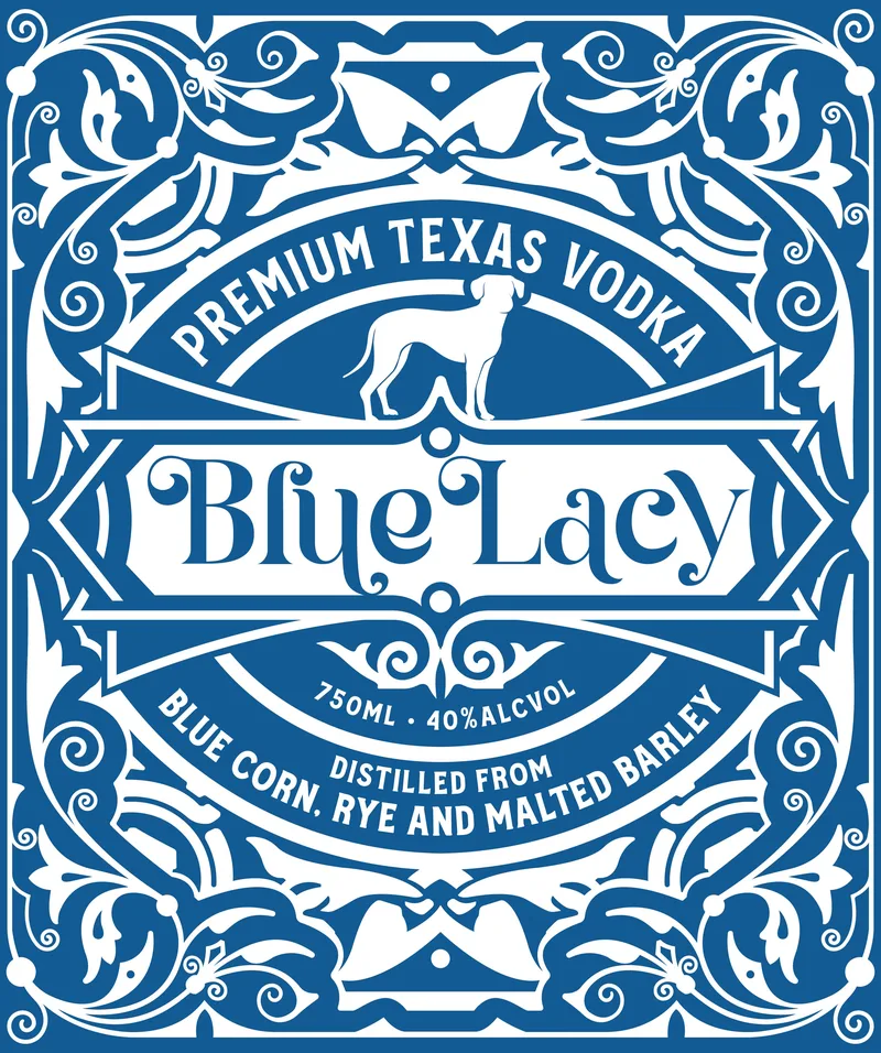 Blue Lacy label