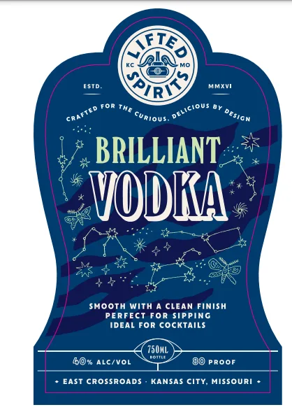 Lifted Spirits Brilliant label