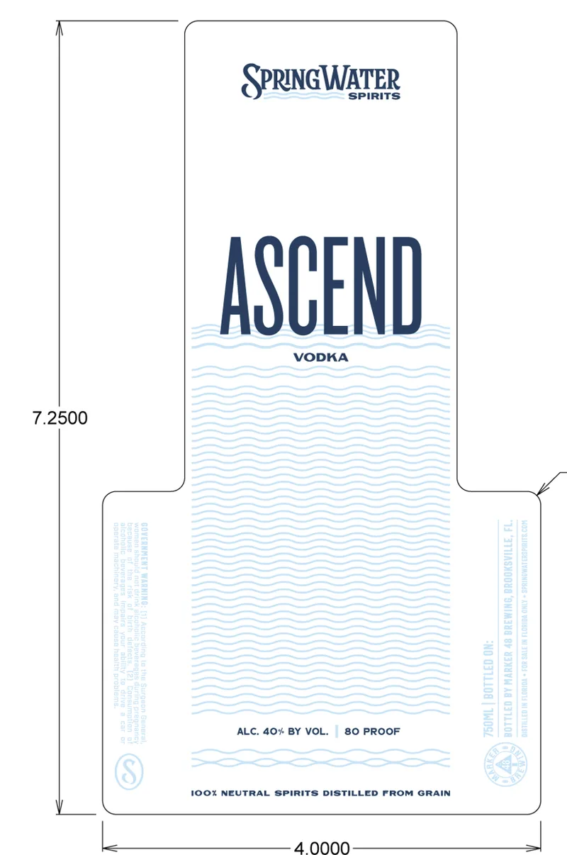 Springwater Spirits Ascend label