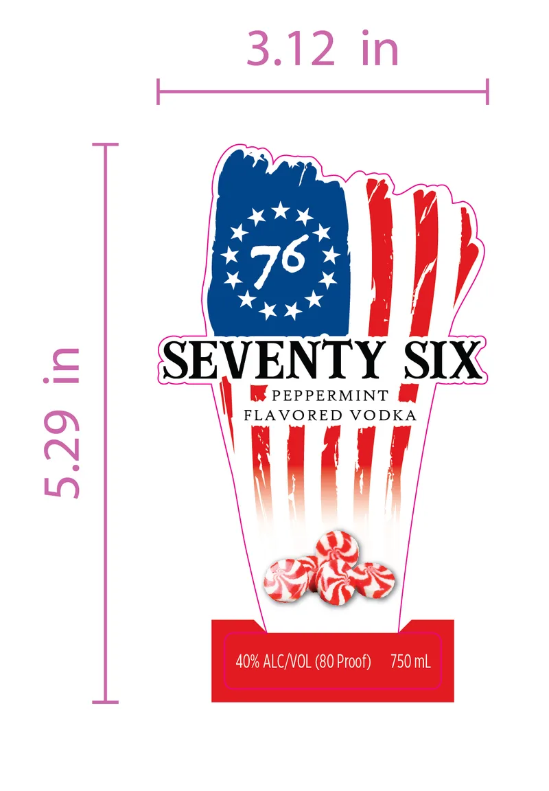 Seventy Six Vodka label