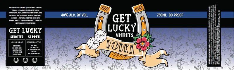 Get Lucky Spirits label