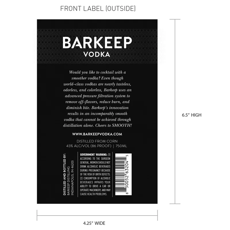 Barkeep label