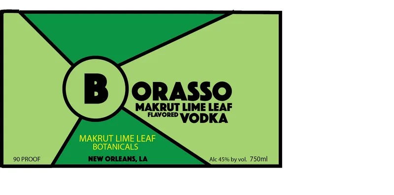 Borasso Makrut Lime Leaf Botanicals label