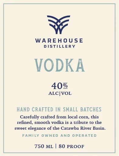 Warehouse Distillery label