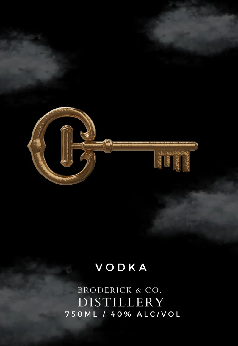 Broderick & CO. Distillery label