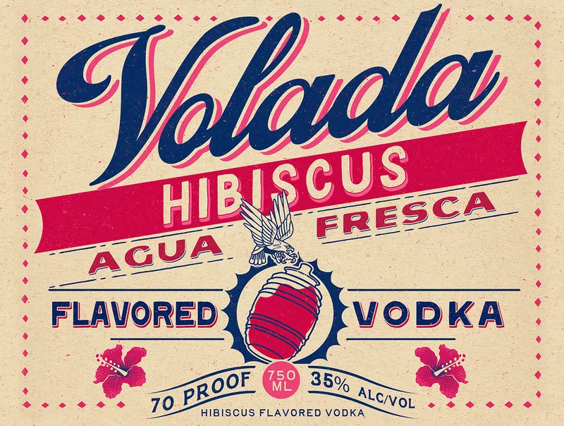 Volada Hibiscus Agua Fresca label