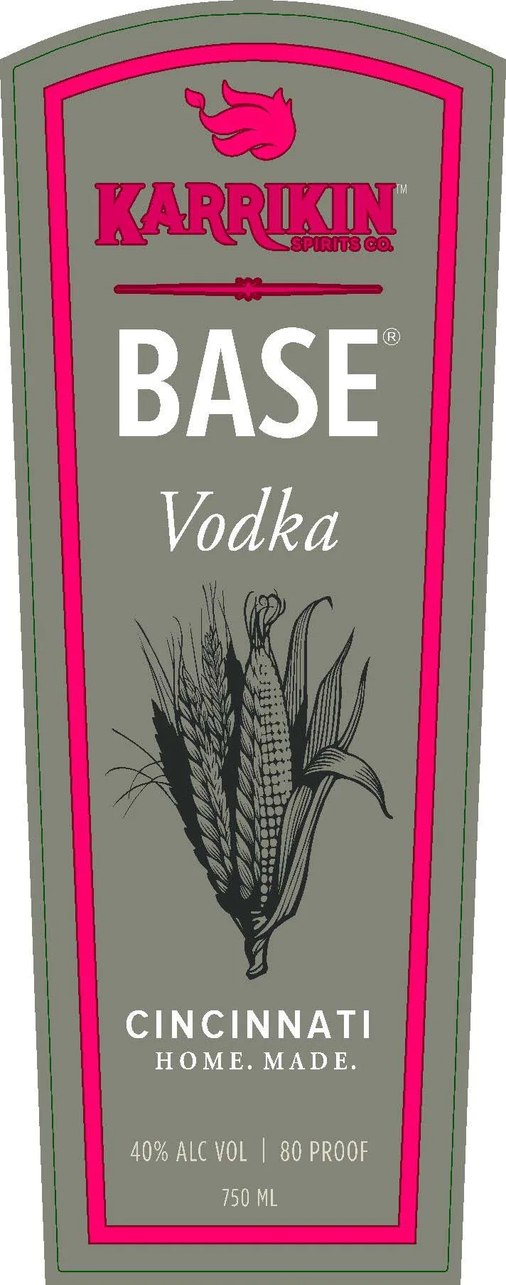 Base Vodka label