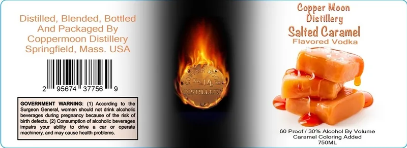 Copper Moon Distillery label