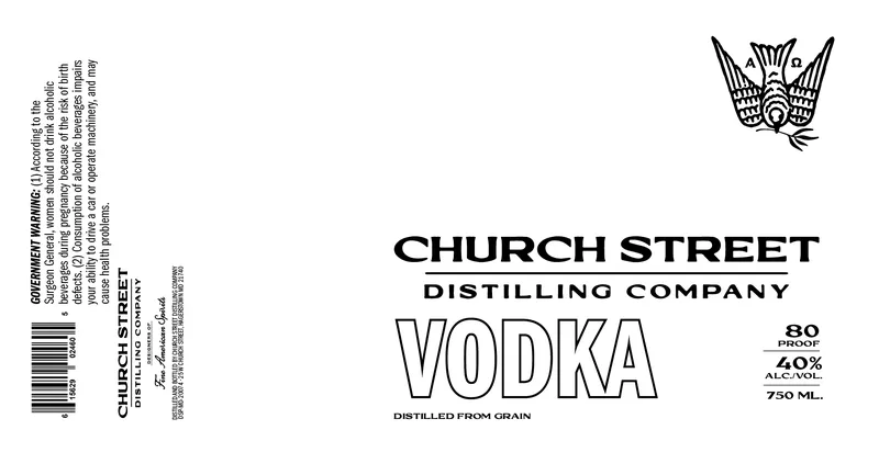 Church Street Distilling Company Vodka
