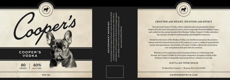 Cooper's Vodka label