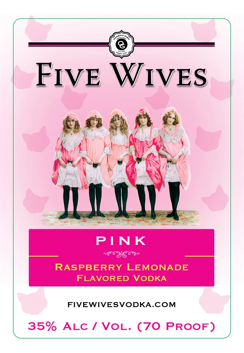 Five Wives "pink" Raspberry Lemonade Flavored Vodka