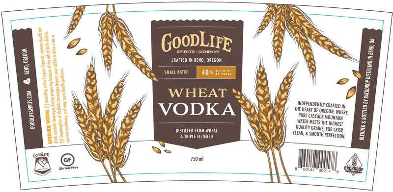 Goodlife Spirits Vodka label