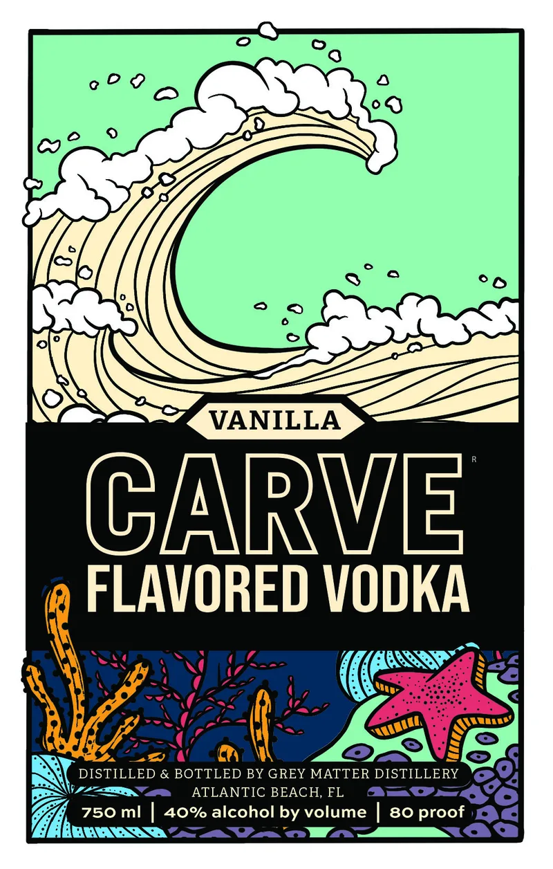 Carve Vanilla Flavored Vodka label