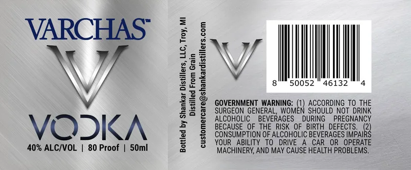Varchas Vodka label