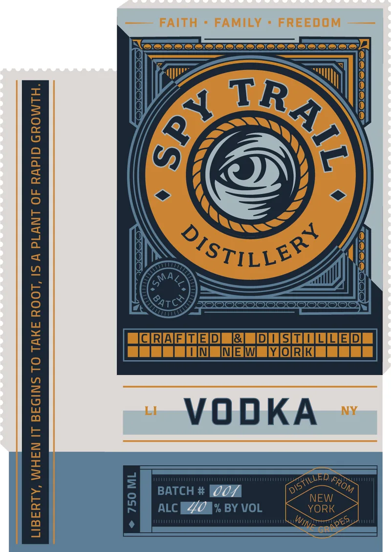 Spy Trail Distillery label