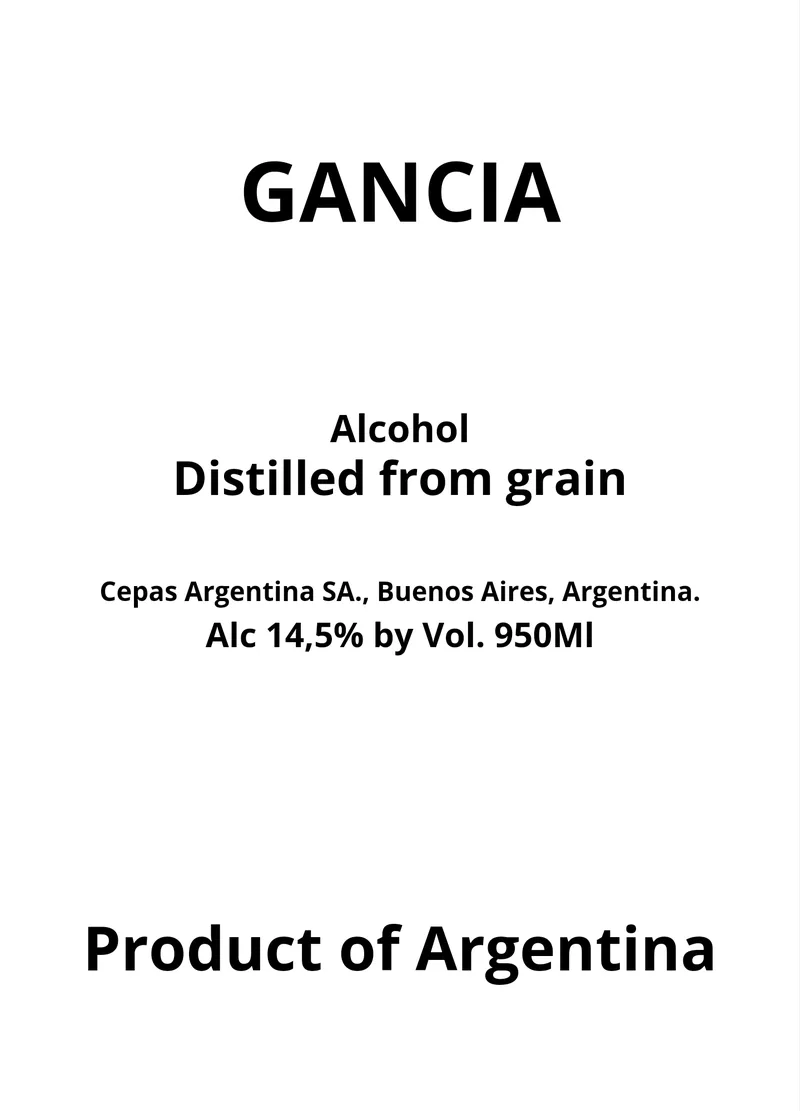 Gancia label