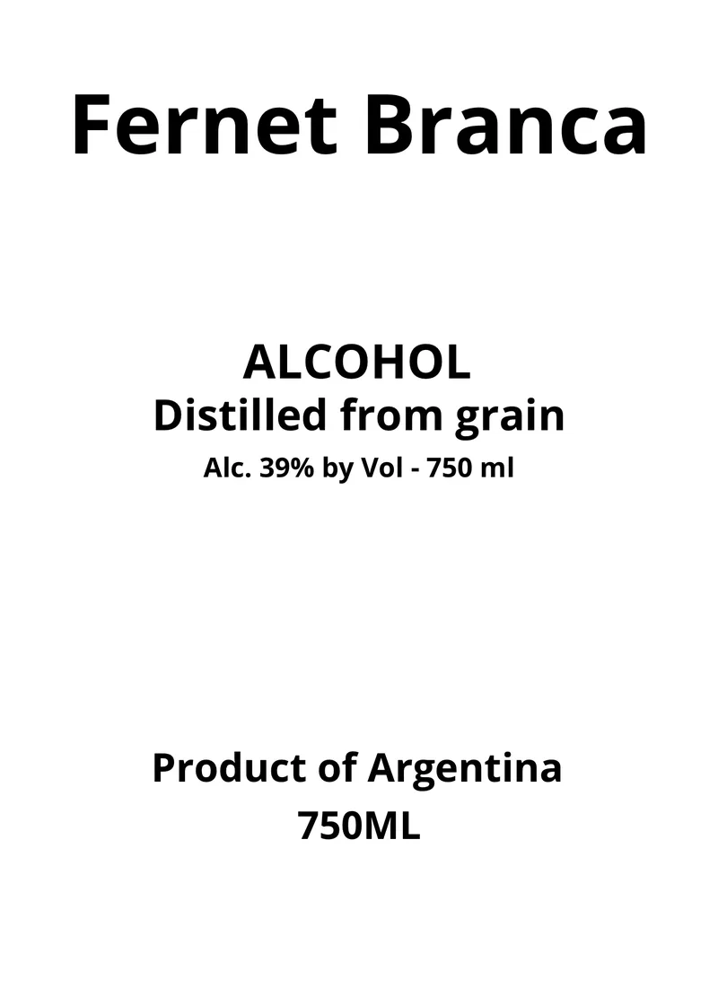 Fernet Branca label
