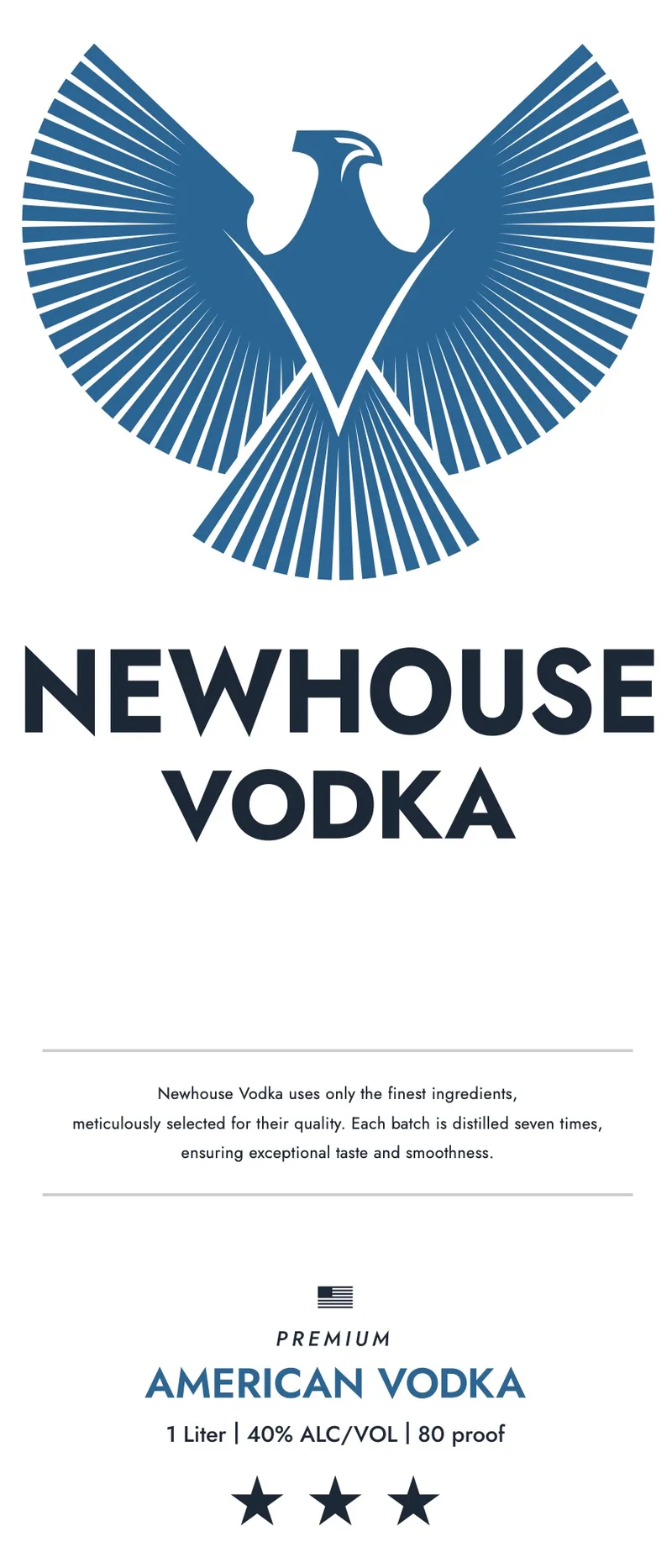 Newhouse Vodka label